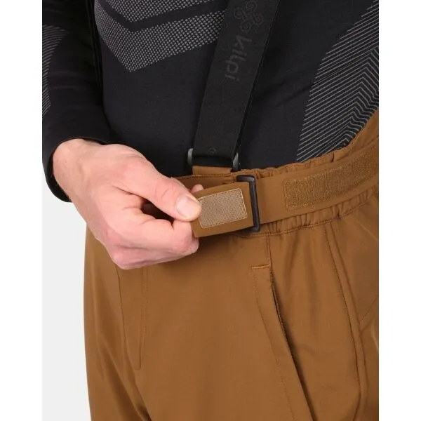 KILPI RHEA Pánske softshellové lyžiarske nohavice, hnedá, veľkosť