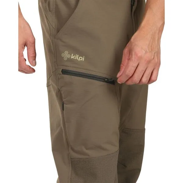 KILPI VILLAIN Pánske outdoorové nohavice, khaki, veľkosť
