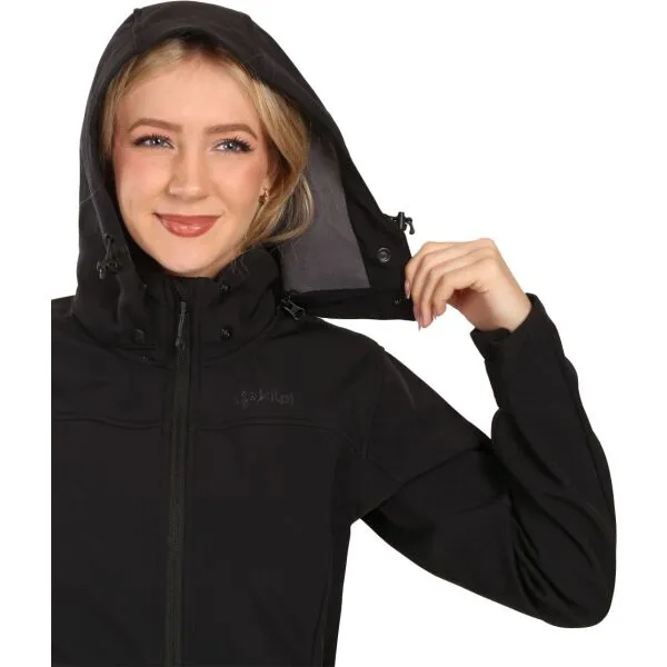 KILPI RAVIA Dámska softshellová bunda, čierna, veľkosť
