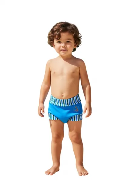Dojčenské plavky aquakiddo swim nappy neon blue s