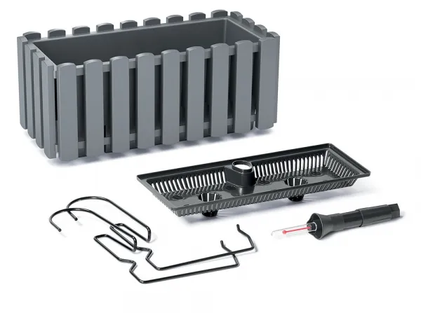 Prosperplast Závesný kvetináč BOARDEE FENCYCASE W biely, variant 38 cm