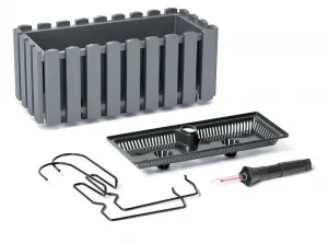 Prosperplast Závesný kvetináč BOARDEE FENCYCASE W biely, variant 38 cm