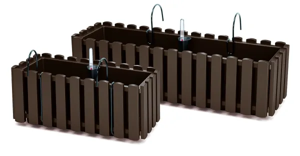 Prosperplast Závesný kvetináč BOARDEE FENCYCASE W biely, variant 38 cm