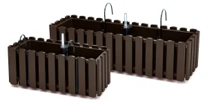 Prosperplast Závesný kvetináč BOARDEE FENCYCASE W biely, variant 38 cm