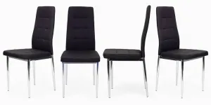 3kraft Sada 4 ks jídelních židlí Nogo černá/chrom