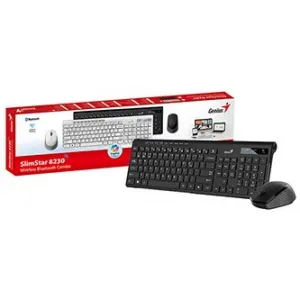 GENIUS set klávesnice + myš SlimStar 8230, Bezdrátový set, CZ+SK, černá