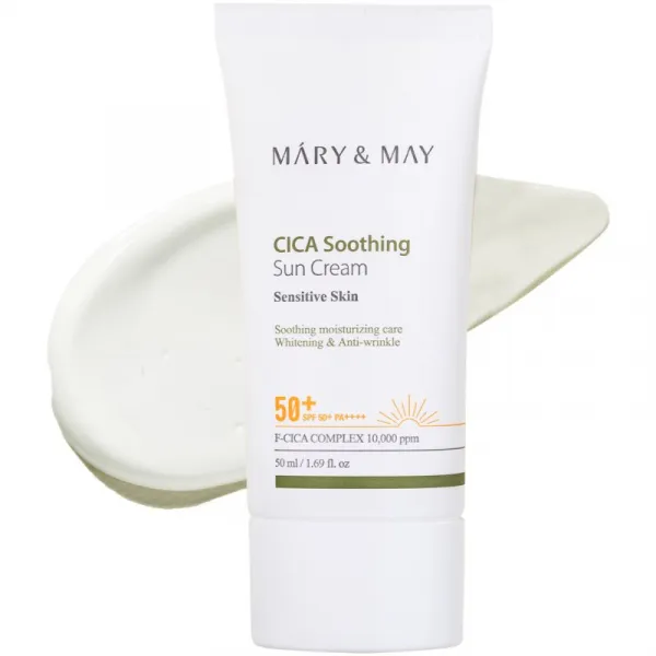Mary&May Cica Soothing upokojujúci a ochranný krém SPF 50+ 50 ml