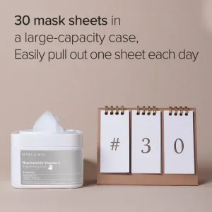 Mary&May Niacinamide Vitamin C Brightening Mask sada plátenných masiek pre rozjasnenie pleti 30 ks