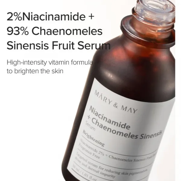 Mary&May Niacinamide + Chaenomeles Sinensis regeneračné a rozjasňujúce sérum pre obnovu kožnej bariéry 30 ml