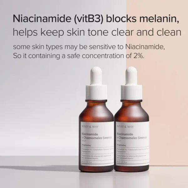 Mary&May Niacinamide + Chaenomeles Sinensis regeneračné a rozjasňujúce sérum pre obnovu kožnej bariéry 30 ml