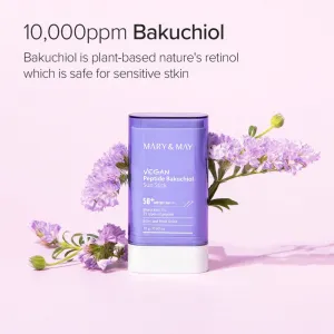 Mary&May Peptide Bakuchiol Sun Stick opaľovací krém v tyčinke s protivráskovým účinkom SPF 50+ 18 g