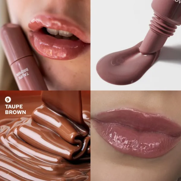 Dermacol Lip Treat hydratačný lesk na pery odtieň 9 Taupe Brown (Choco & Vanilla) 10 ml
