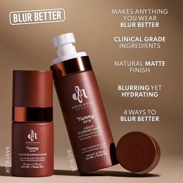 Danessa Myricks Beauty Yummy Skin Liquid Blurring Balm Setting Spray fixačný sprej na make-up s hydratačným účinkom mini 50 ml
