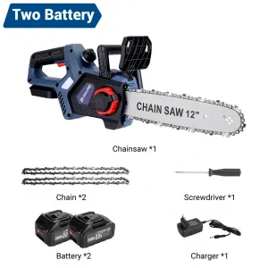 Bezuhlíková AKU reťazová píla Drillpro 12" 30Cm vhodná pre batérie Makita 18V. 3 x reťaz 2 x baterie 3Ah 22V 1 x lišta,