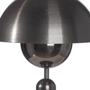 Gilde Stolní lampa Ball Metallique, 43 cm, stříbrná