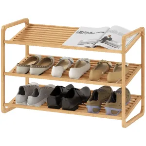 HOMCOM Bambusový botník
