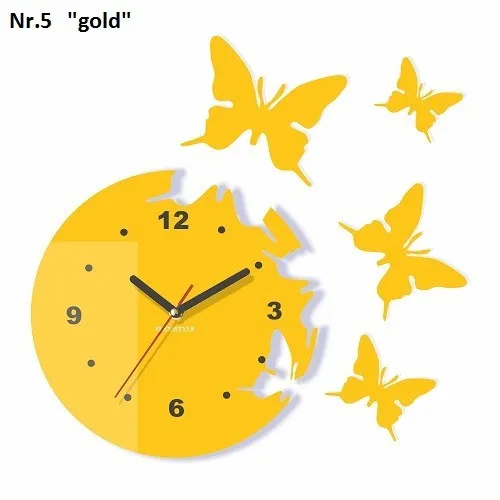 Modernénástennéhodinysmotýľmižltá48936_116117