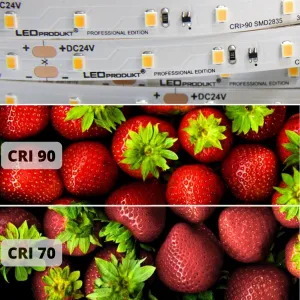 LEDprodukt 20m PROFI LED pásik 120LED/m SMD2835 9,6W/m prúd. driver studená biela IP20 24V - Kompletná sada