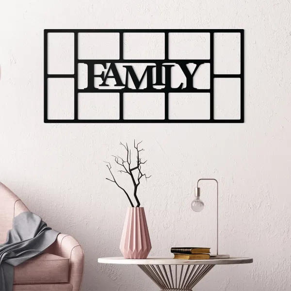 Drevený fotorámik na 10 fotiek - Family