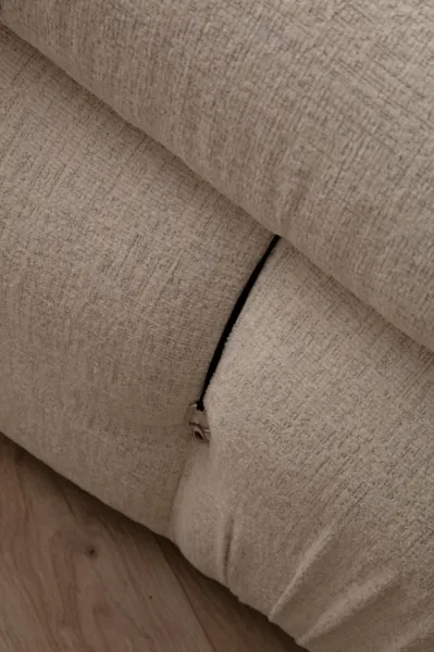 Hanah Home Rohová modulární sedací souprava Bubble 288 cm s taburetem bouclé krémová