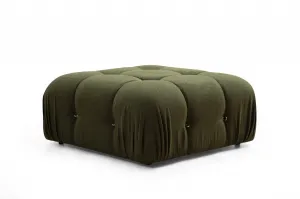 Hanah Home Rohová modulární sedací souprava Bubble 288 cm s taburetem zelená