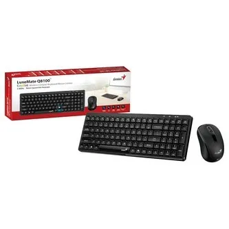 GENIUS set klávesnice + myš LuxeMate Q8100, Bezdrátový set, CZ+SK, černá