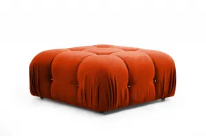 Hanah Home Rohová modulární sedací souprava Bubble 288 cm s taburetem cihlová