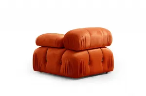 Hanah Home Třímístná modulární pohovka Bubble 288 cm samet oranžová