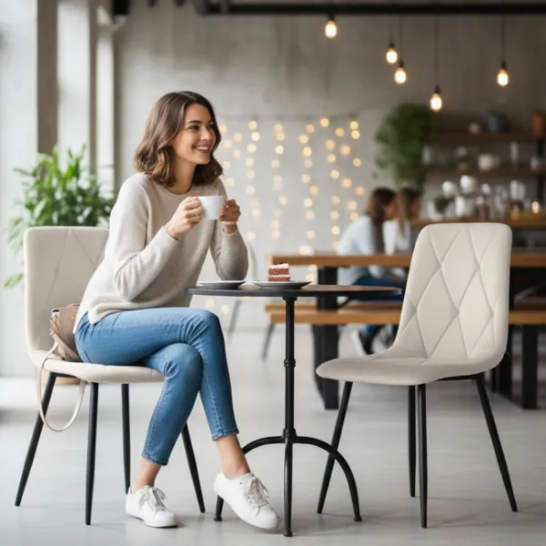 Ak furniture Čalouněná jídelní židle Milo béžová