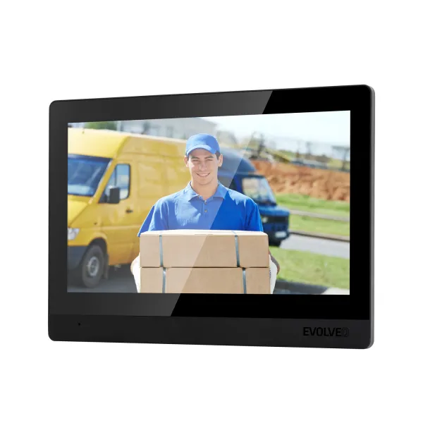 EVOLVEO DoorPhone AHD10, Súprava domáceho videotelefónu WiFi s ovládaním dverí a RFID, čierny 10“ monitor, 32 GB