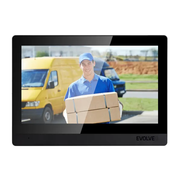 EVOLVEO DoorPhone AHD10, Súprava domáceho videotelefónu WiFi s ovládaním dverí a RFID, čierny 10“ monitor, 32 GB
