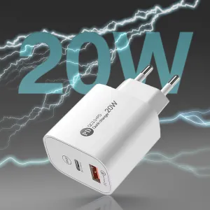A6MaxL 20W Sieťová nabíjačka s káblom USB-C biela