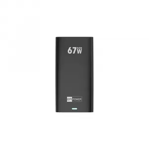 ER POWER Cestovná nabíjačka USB-C + USB-A, 67W, GaN