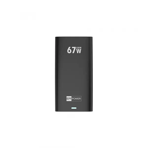 ER POWER Cestovná nabíjačka 2x USB-C, 67W, GaN