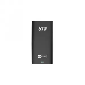ER POWER Cestovná nabíjačka 2x USB-C, 67W, GaN
