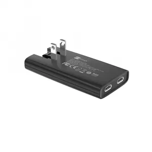 ER POWER Cestovná nabíjačka 2x USB-C, 67W, GaN