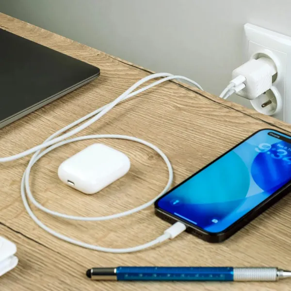 ER POWER Mini nabíjačka 2x USB-C, 65W, GaN