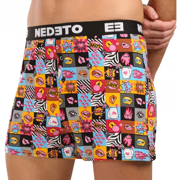 3PACK pánske trenky Nedeto Valentín viacfarebné (3NGVL01) M, trenírky