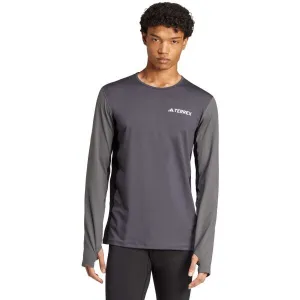adidas MULTI SYNETIC LS Pánske športové tričko, tmavo sivá, veľkosť