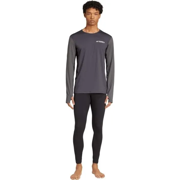 adidas MULTI SYNETIC LS Pánske športové tričko, tmavo sivá, veľkosť