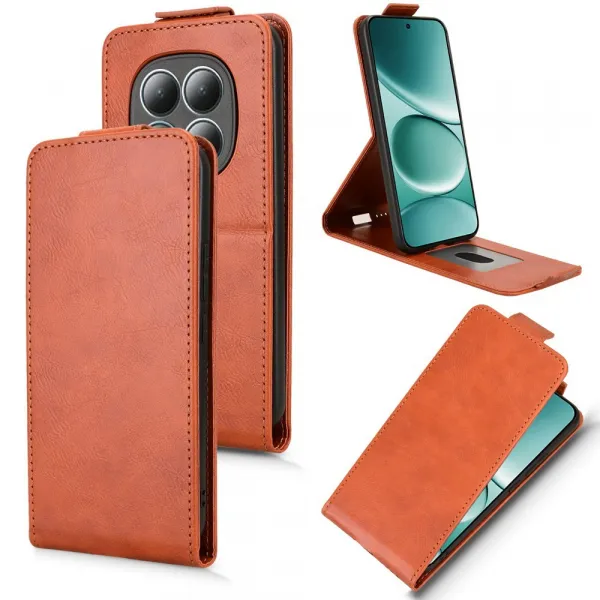 Vyklápacie puzdro pre Xiaomi Redmi Note 15 hnedé
