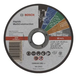 Bosch Rezný kotúč PRO Multi Construction, 125 x 1 x 22,23 mm