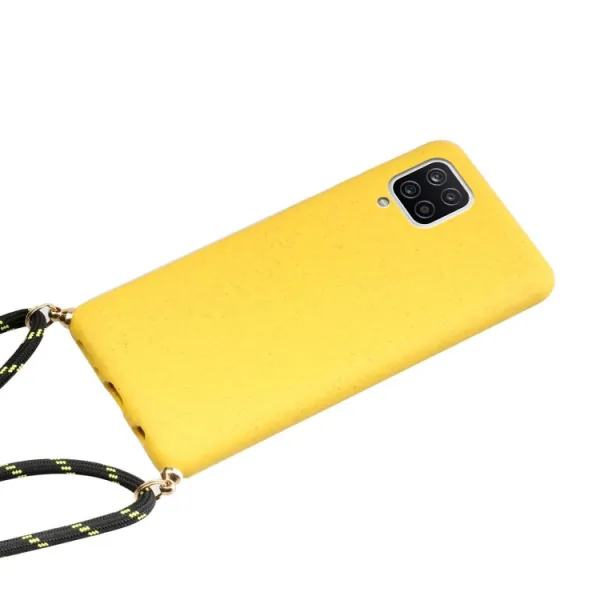 ROPE Kryt so šnúrkou Samsung Galaxy A12 / M12 žltý