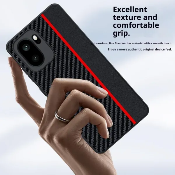 CARBON Ochranný obal pre OnePlus 15R BLACK-RED