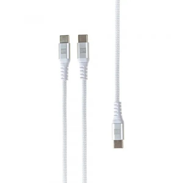 ER POWER Inteligentný kábel USB-C - 2x USB-C, 100 W, biely