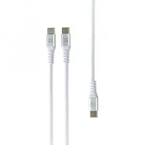 ER POWER Inteligentný kábel USB-C - 2x USB-C, 100 W, biely