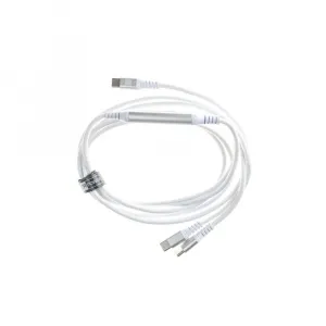 ER POWER Inteligentný kábel USB-C - 2x USB-C, 100 W, biely