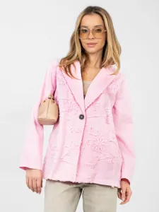 Svetloružový dámsky blazer