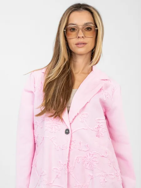 Svetloružový dámsky blazer