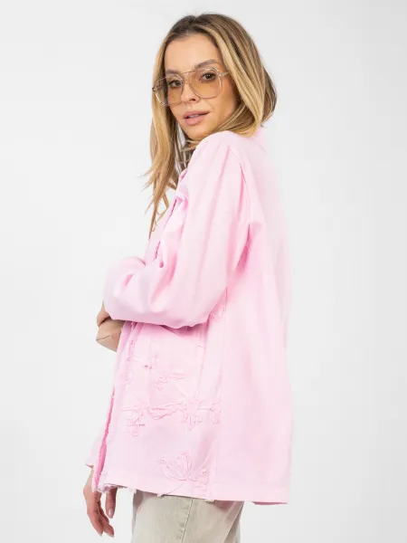 Svetloružový dámsky blazer